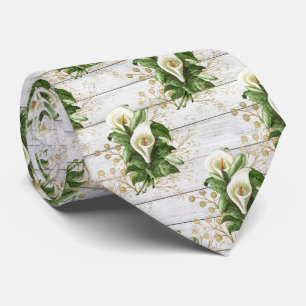 rustic floral Calla Lily Wedding Krawatte