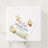 Rustic Floral Daisy Oh Babee Honey Bee Baby Shower Geschenkanhänger (Beispiel)
