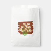 Rustic floral design on brown background geschenktütchen (Vorderseite)