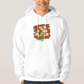 Rustic floral design on brown background hoodie (Vorderseite)