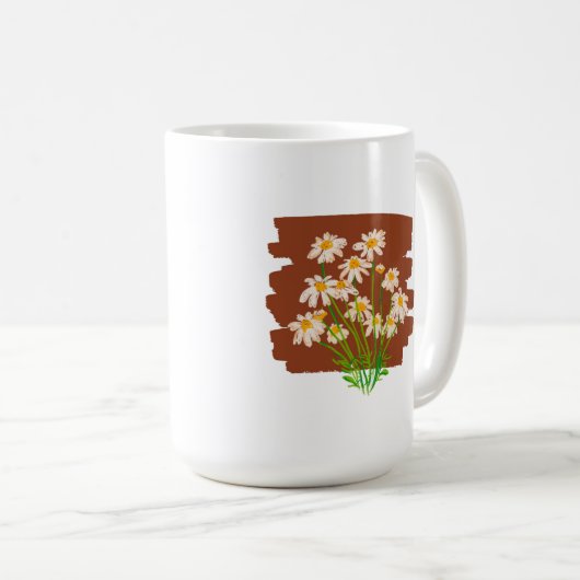 Rustic floral design on brown background kaffeetasse (VorderseiteRechts)