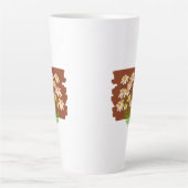 Rustic floral design on brown background milchtasse (Vorderseite)