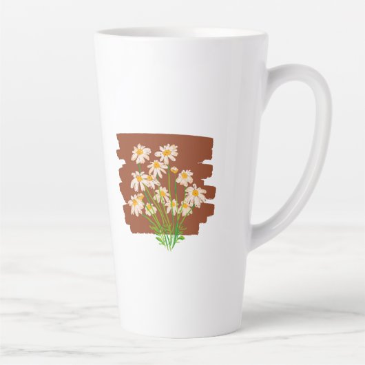 Rustic floral design on brown background milchtasse (Rechts)