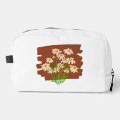 Rustic floral design on brown background waschbeutel (Vorderseite)