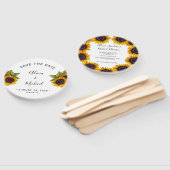 Rustic floral elegant script wedding save date fächer (Non-assembled)