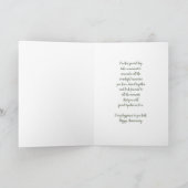 Rustic Floral Friends Wedding Anniversary Karte (Innenseite)