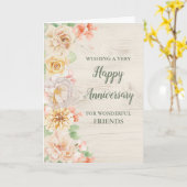 Rustic Floral Friends Wedding Anniversary Karte (Gelbe Blume)