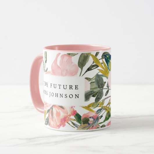 Rustic Floral Future Mrs Coffee Tasse (Vorderseite Links)