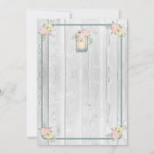 RUSTIC FLORAL GRAY BARNWOOD COUPLES BRIDAL BRUNCH EINLADUNG (Rückseite)