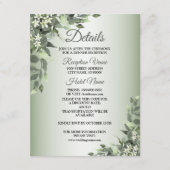 Rustic Floral Greenery Eucalyptus Leaves Details Begleitkarte (Vorderseite)