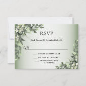 Rustic Floral Greenery Eucalyptus Leaves RSVP Karte (Vorderseite)
