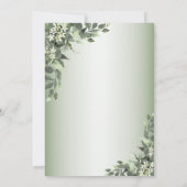 Rustic Floral Greenery Leaves Rehearsal Dinner Einladung (Rückseite)