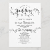 Rustic Floral Hochzeitsprogramm 12x18 Design Programm (Vorderseite)