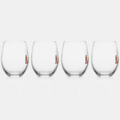 Rustic Floral Letters Live Laugh Love Weinglas Ohne Stiel (Rechts)