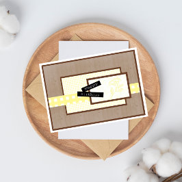 Rustic Floral Light Yellow Birthday Karte