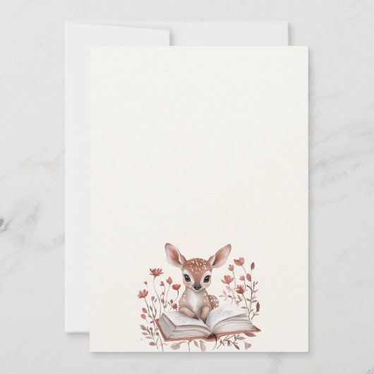 Rustic Floral next chapter first  birthday  Einladung (Rückseite)