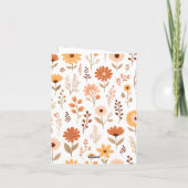 Rustic Floral Pumpkin Baby Dusche Danke Karte (Rückseite)