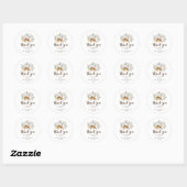 Rustic Floral Pumpkin Wedding Danke Sticker (Blatt)