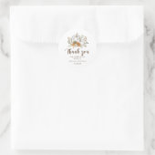 Rustic Floral Pumpkin Wedding Danke Sticker (Tasche)