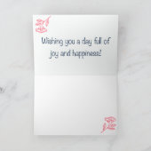 Rustic Floral Red Birthday Karte (Innenseite)