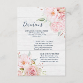 Rustic Floral Spring Wedding Direction Insert