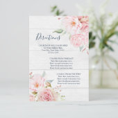 Rustic Floral Spring Wedding Direction Insert (Stehend Vorderseite)