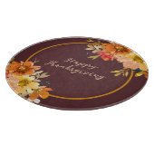 Rustic Floral Thanksgiving Schneidebrett (Ecke)
