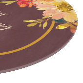 Rustic Floral Thanksgiving Schneidebrett (Ecke)