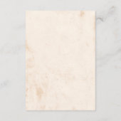 Rustic Floral Wedding Details QR code Begleitkarte (Rückseite)