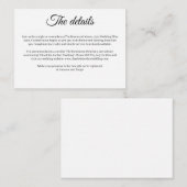 Rustic Floral Wedding Enclosure Card Begleitkarte (Vorne/Hinten)