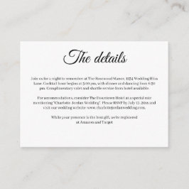 Rustic Floral Wedding Enclosure Card Begleitkarte