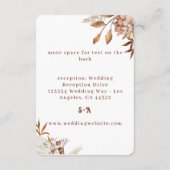 Rustic Floral Wedding Enclosure Card – Earthy Eleg Begleitkarte (Rückseite)