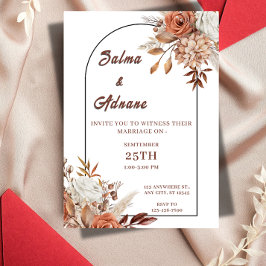 Rustic Floral Wedding Invitation – Earthy Elegance Einladung