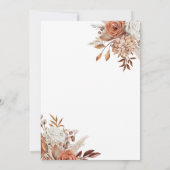 Rustic Floral Wedding Invitation – Earthy Elegance Einladung (Rückseite)