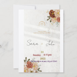 Rustic Floral Wedding Invitation | Elegant Boho St Einladung
