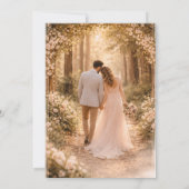 Rustic Floral Wedding Invitation, Elegant Boho Wed Einladung (Rückseite)