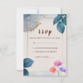 Rustic Floral Wedding RSVP Card (Vorderseite)