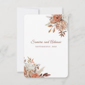 Rustic Floral Wedding RSVP Card – Earthy Elegance Karte (Rückseite)