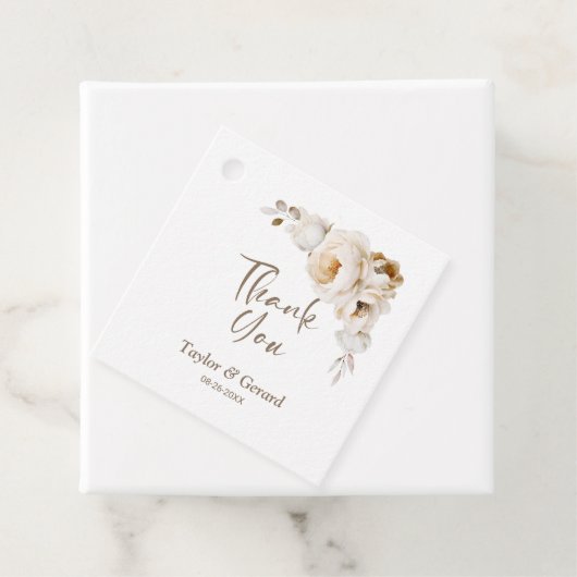 Rustic Floral Wedding Vielen Dank Geschenkanhänger (Beispiel)