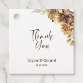 Rustic Floral Wedding Vielen Dank Geschenkanhänger (Vorderseite)