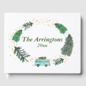 Rustic Florals Bauernhof Campingplatz Personalisie Gästebuch (Vorderseite)