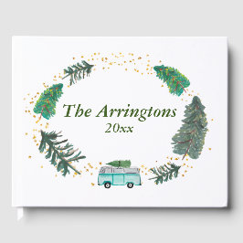 Rustic Florals Bauernhof Campingplatz Personalisie Gästebuch