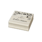 Rustic Florals Modern Script Custom Library Book Gummistempel (Stempel)