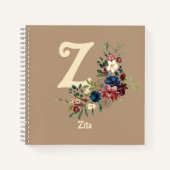 Rustic Florals Monogram Notizblock (Vorderseite)
