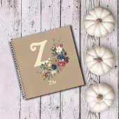 Rustic Florals Monogram Notizblock