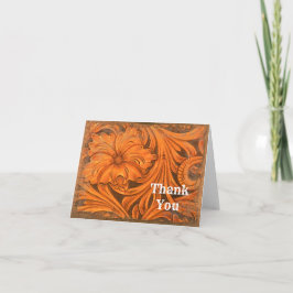 Rustic Flower Country Western Thank You Dankeskarte