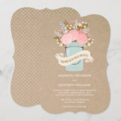 Rustic Flowers | Einladung zur Hochzeit (Vorne/Hinten)