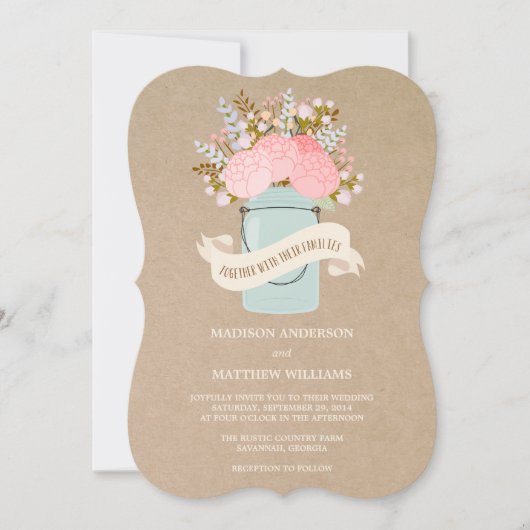 Rustic Flowers | Einladung zur Hochzeit (Vorderseite)