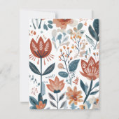 Rustic Flowers Feiertagskarte (Vorderseite)