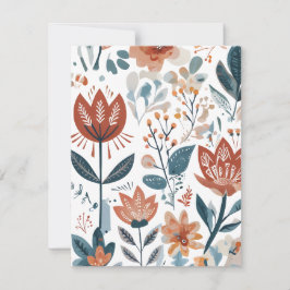 Rustic Flowers Feiertagskarte